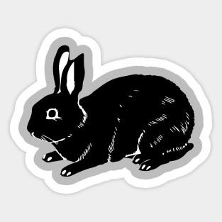 Californian Mini Rex Rabbit Beautiful Animal in the Forest Sticker